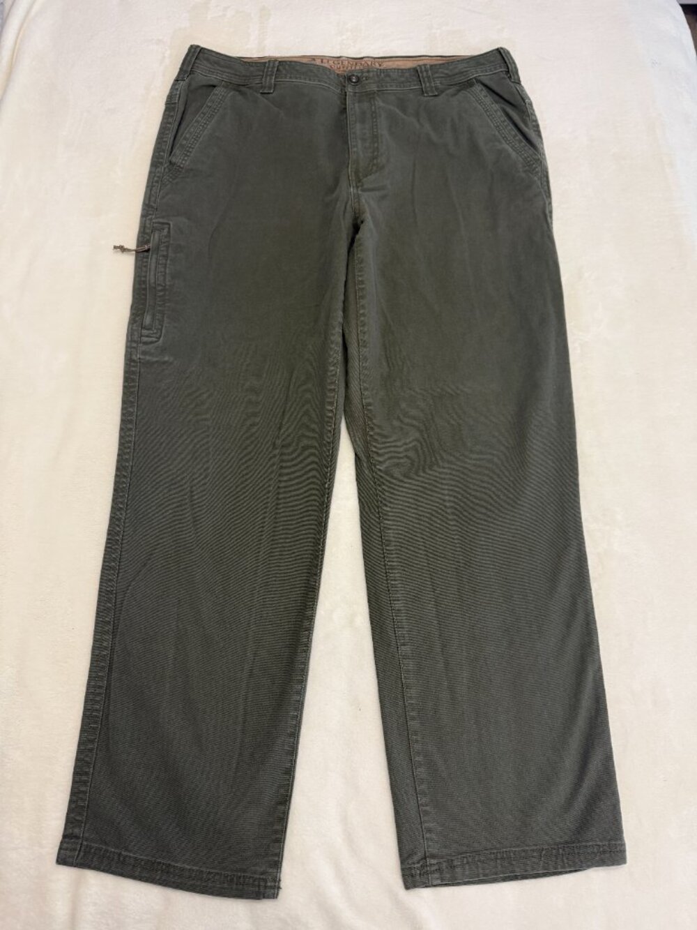 Legendary Outfitters Utility Cargo Pants Mens 38x32 Olive Green Straight Stretch